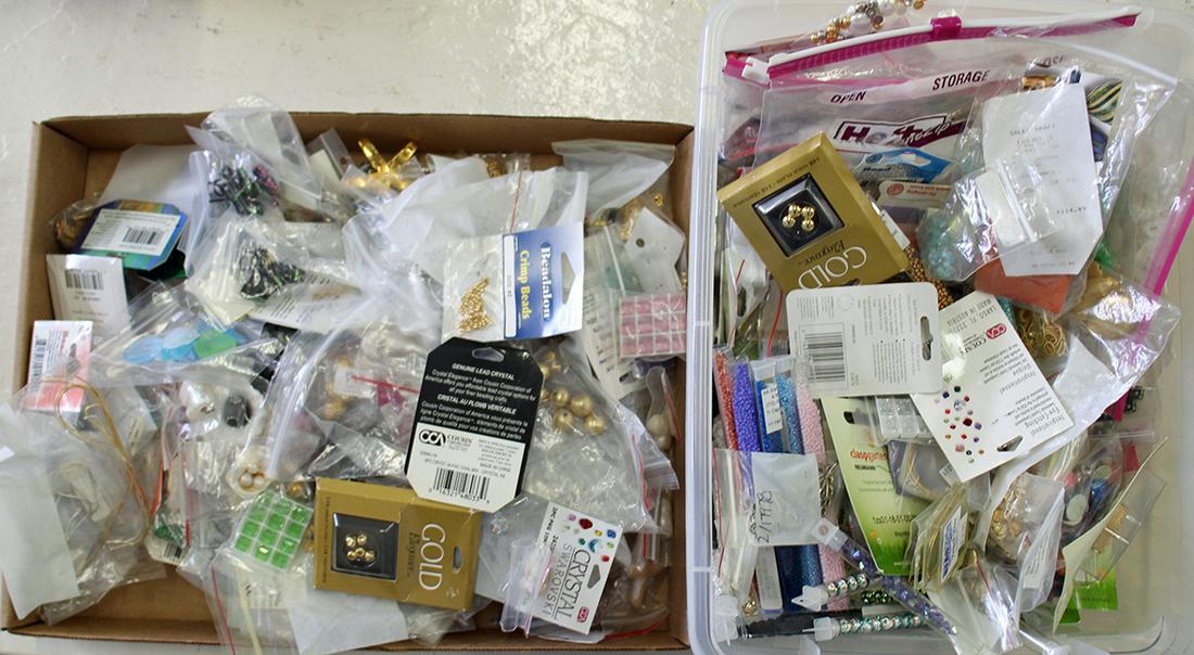 SUPPLIES & FINDINGS FOR JEWELRY MAKING: This is for a large collection of assorted jewelry making supplies and findings to include sterling and gold filled clasps and beads. We are liquidating a jewelry design studio with a large assortment