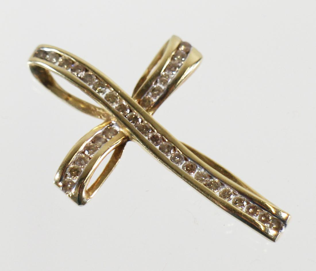 10K DIAMOND CROSS PENDANT (1 of 3)