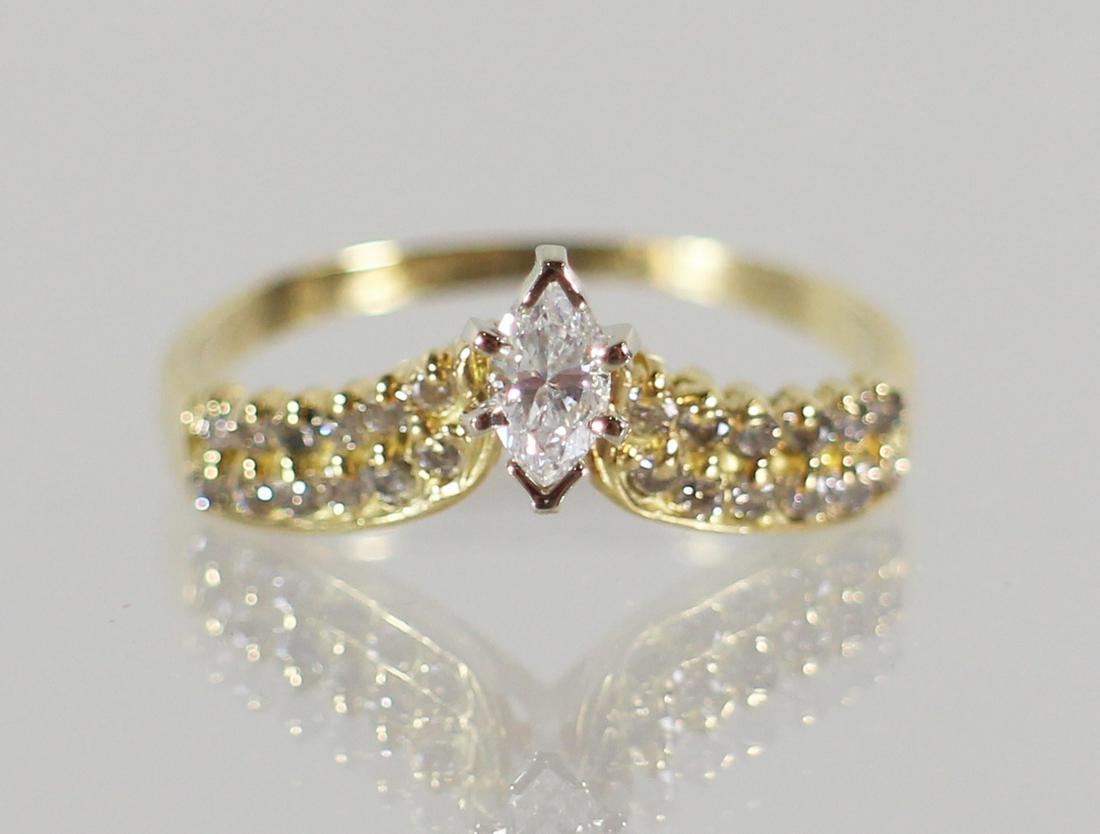 14K GOLD 1.00 CARAT DIAMOND RING (1 of 3)