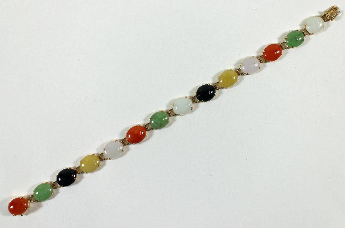 14KT SCARAB STYLE BRACELET (1 of 3)