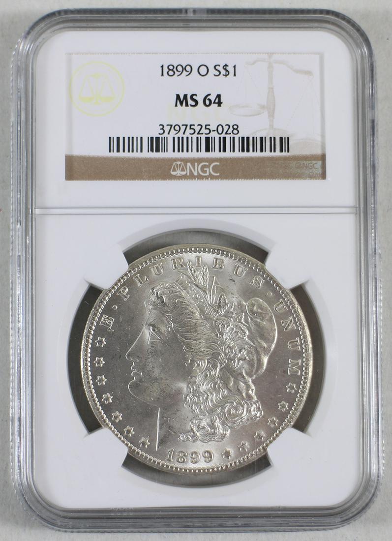 NGC MS64 1899O SILVER MORGAN DOLLAR (1 of 2)