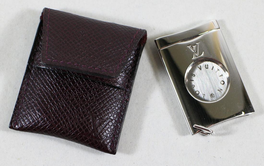 LOUIS VUITTON CIGAR CUTTER & LEATHER CASE (1 of 2)