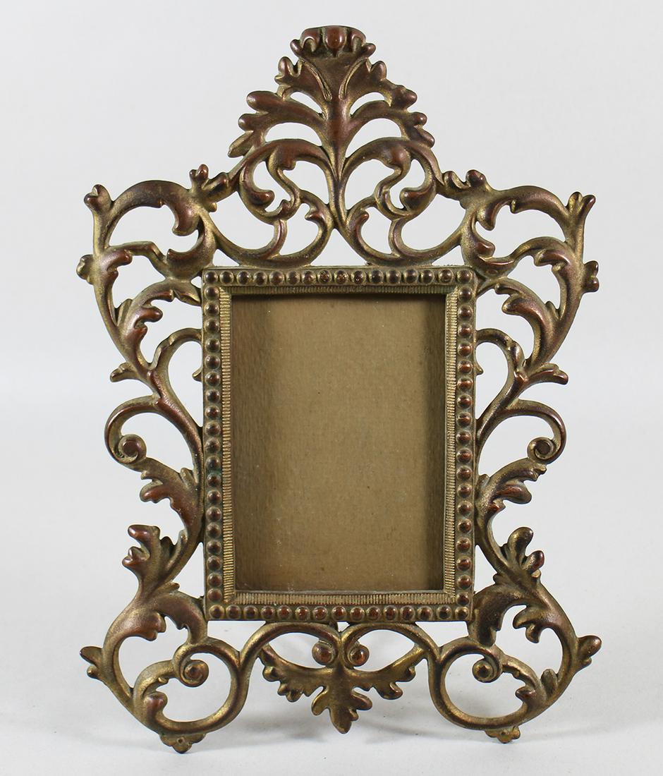 ANTIQUE FILIGREE BRASS FRAME (1 of 2)