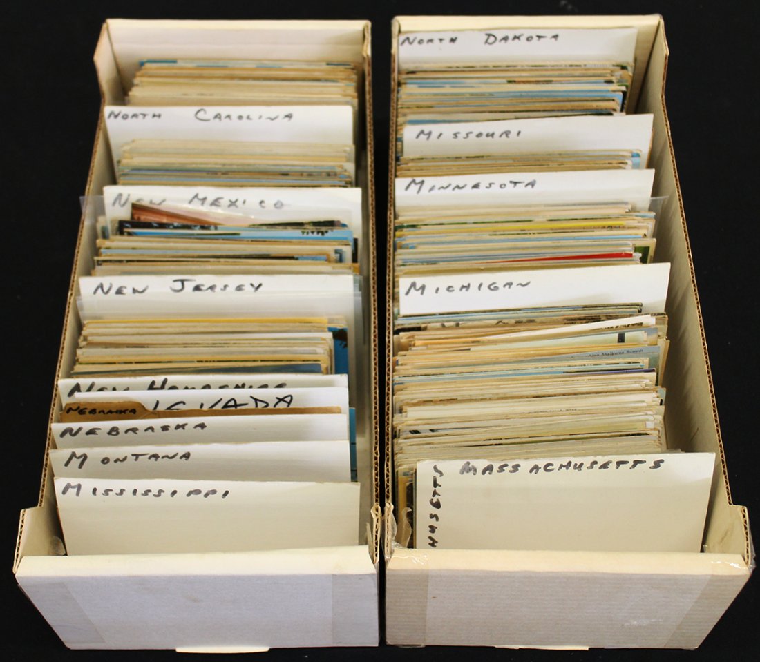 VINTAGE & ANTIQUE POSTCARDS - MASS - NORTH DAKOTA (1 of 2)