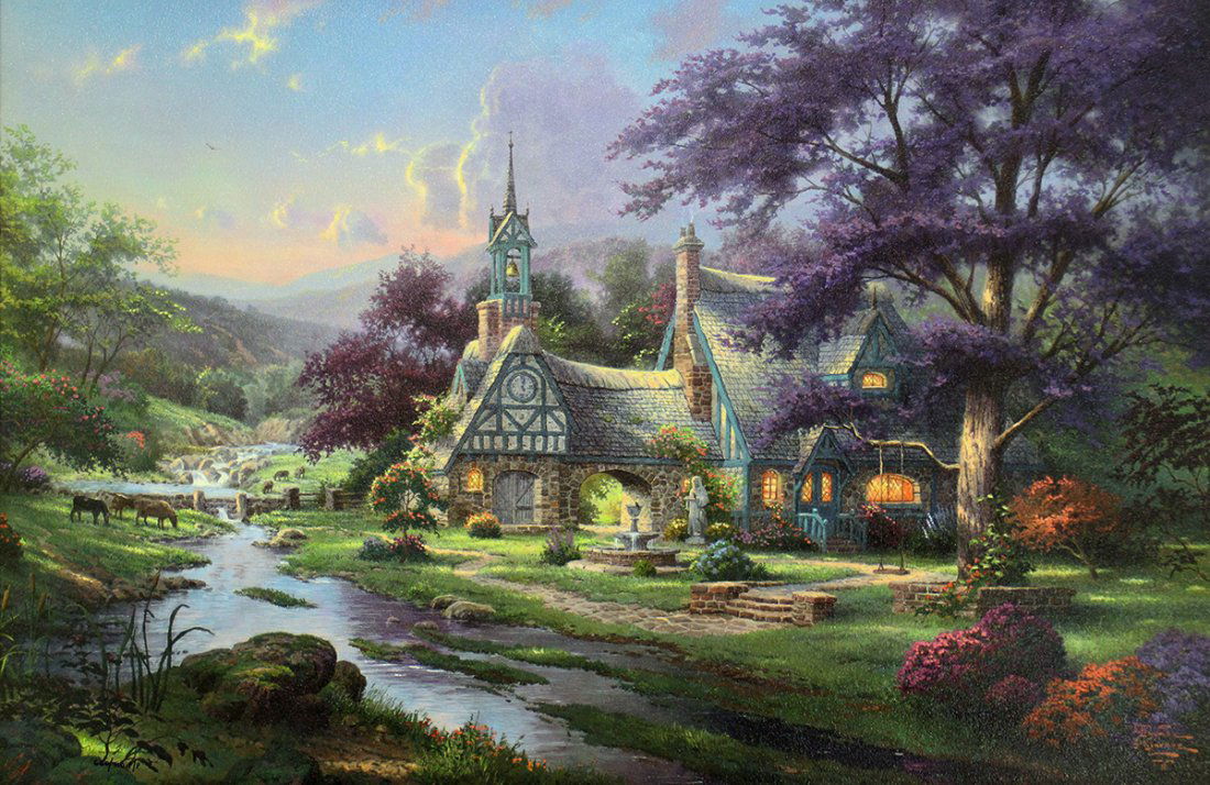 THOMAS KINKADE PUBLISHER PROOF ON CANVAS (1 of 5)