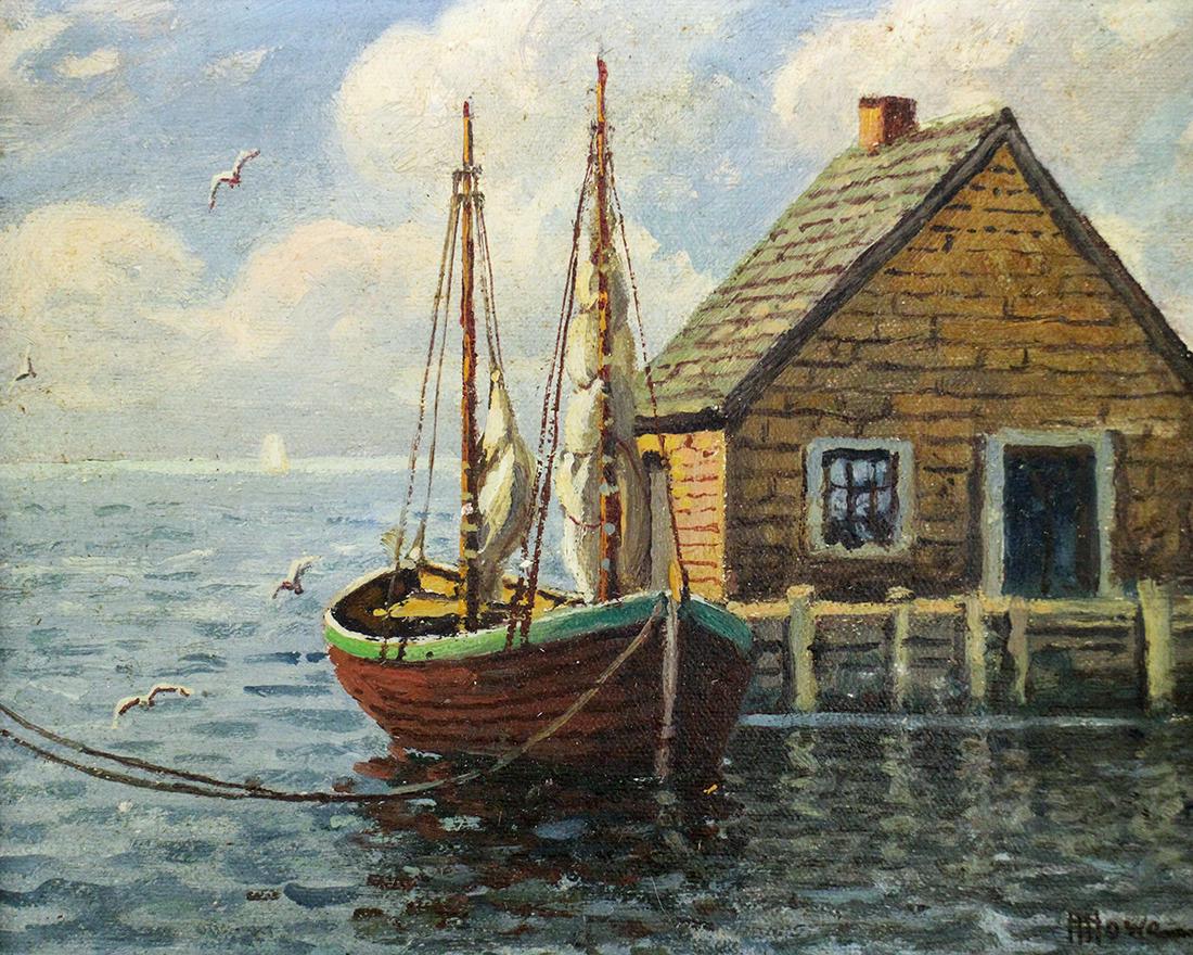 HENRY HOWE PIGEON COVE MASSACHUSETTS PAINTING (1 of 4)