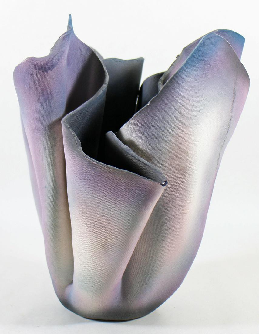 RAKU POTTERY SIGNED VASE (1 of 3)