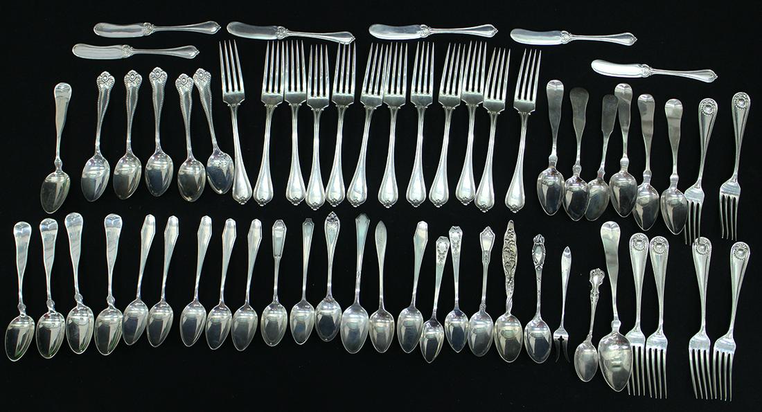 STERLING & COIN SILVER FLATWARE (1 of 3)