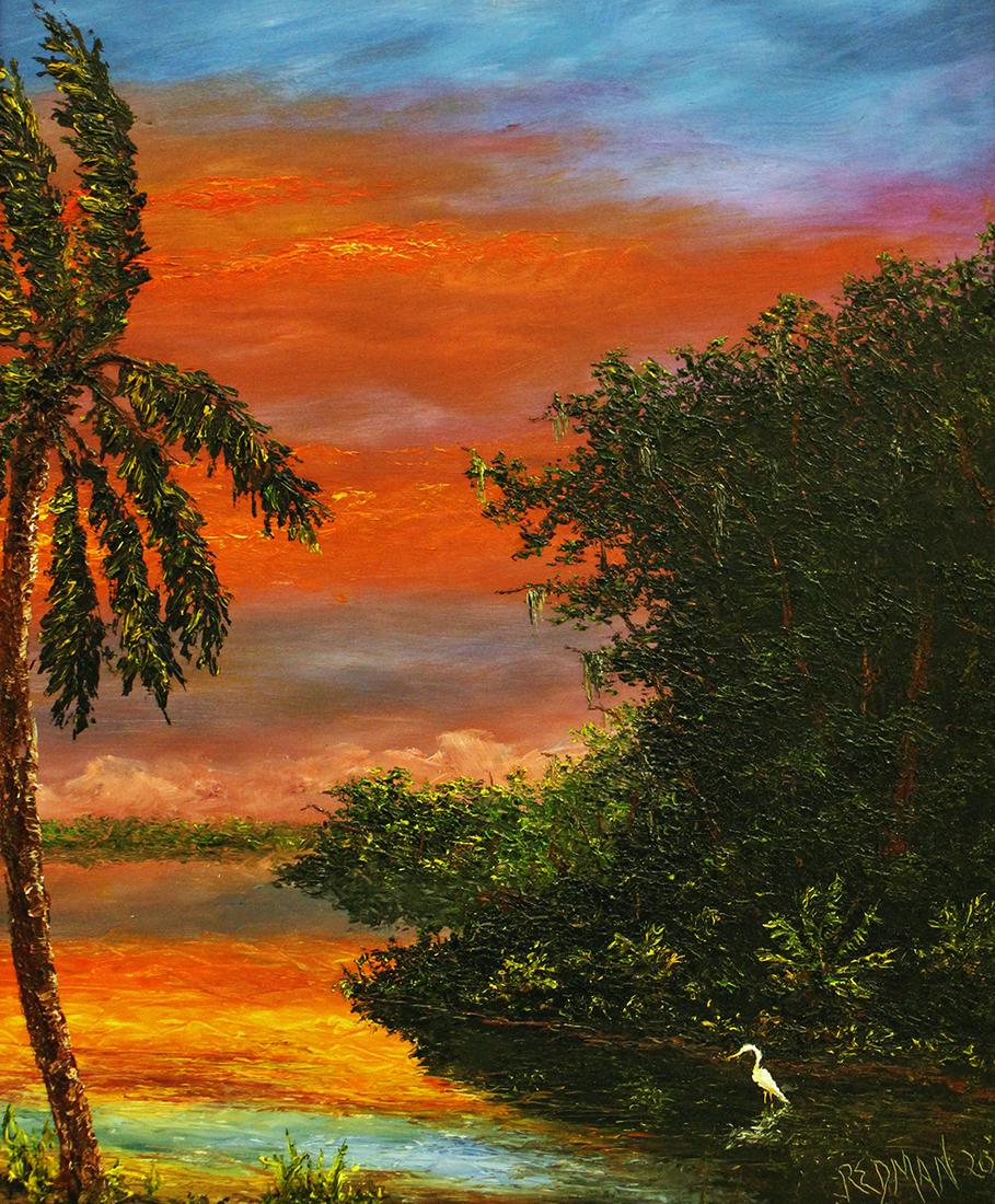 REDMAN FLORIDA SUNSET PAINTING (1 of 4)