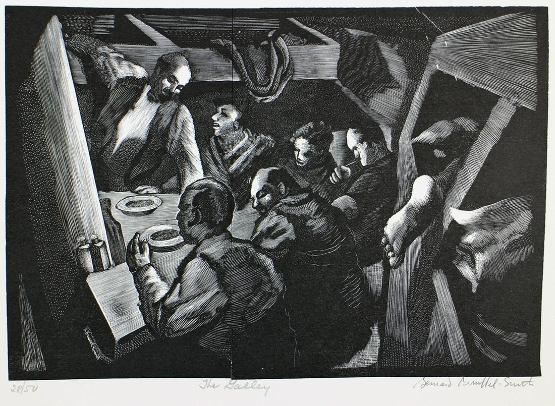 BERNARD BRUSSEL-SMITH THE GALLEY ENGRAVING (1 of 2)