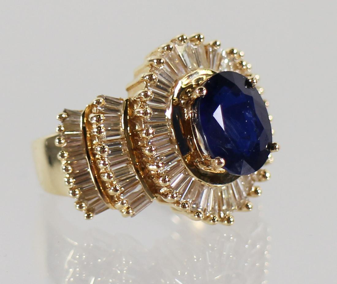 14K SAPPHIRE & DIAMOND RING (1 of 3)