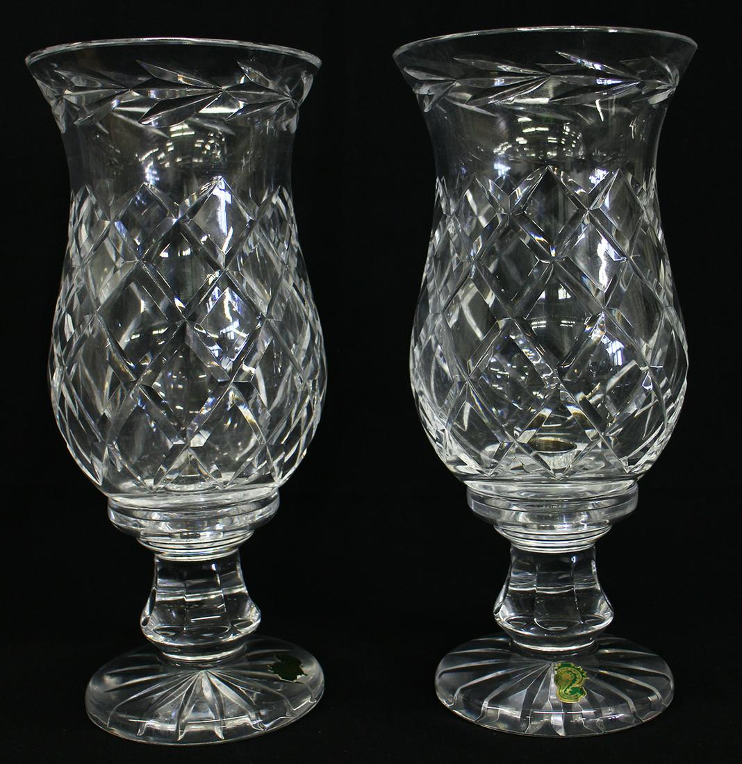 (2) WATERFORD HURRICANE LAMPS (1 of 3)