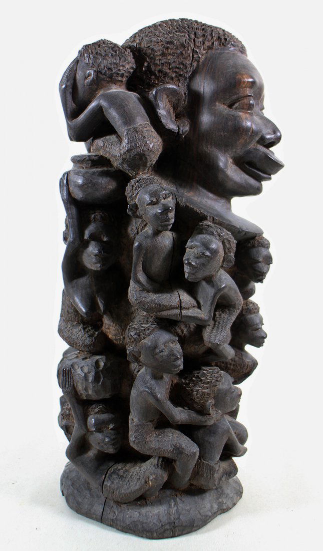EAST AFRICAN TRIBAL FAMILY TREE OF LIFE CARVING (1 of 4)
