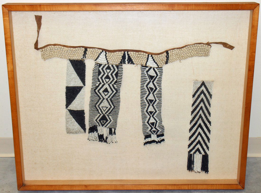 AFRICAN BEADED TRIBAL LEATHER SKIRT (1 of 3)