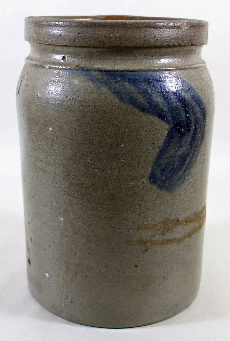 19TH CENTURY STONEWARE COBALT BLUE CROCK (1 of 4)