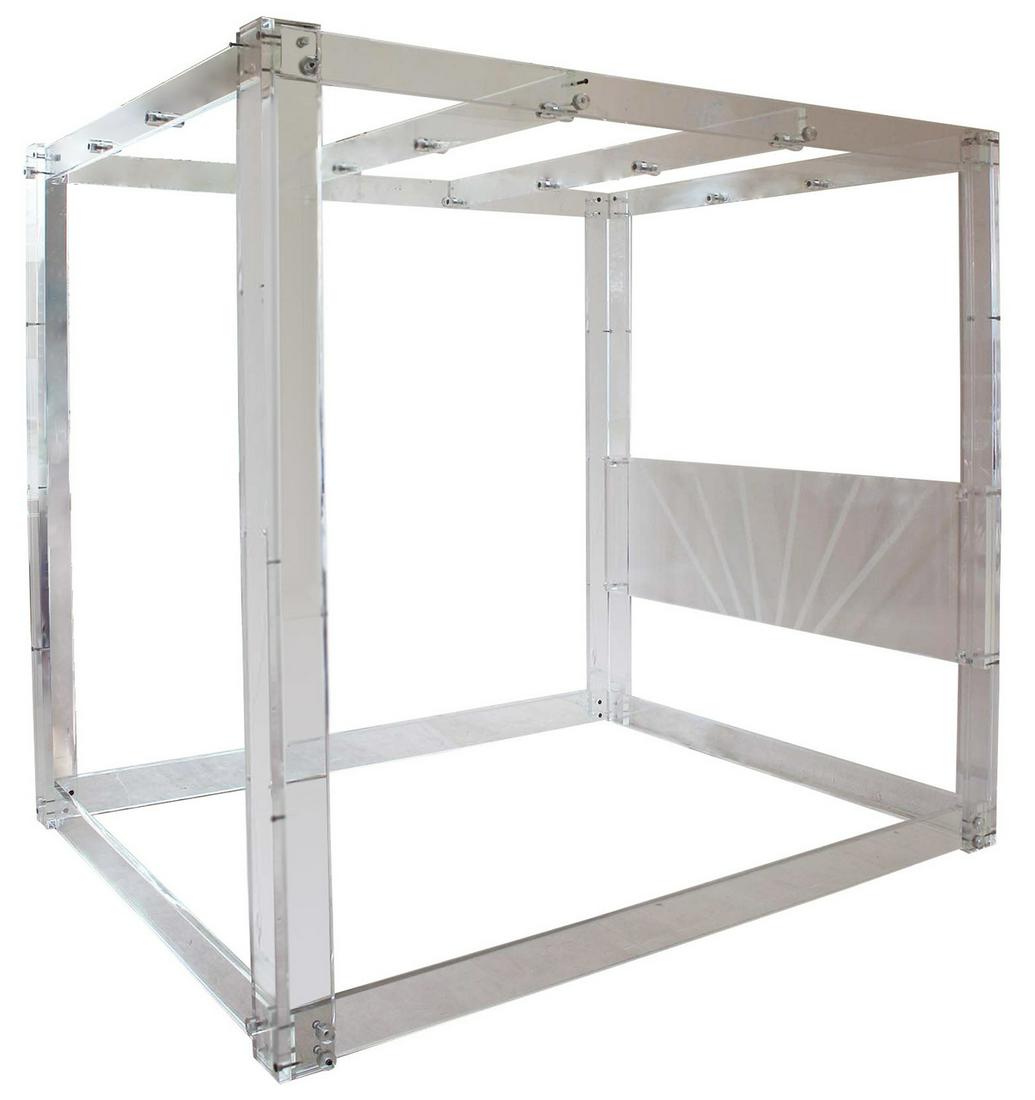 ATTB. CHARLES HOLLIS JONES MODERN LUCITE BED (1 of 6)