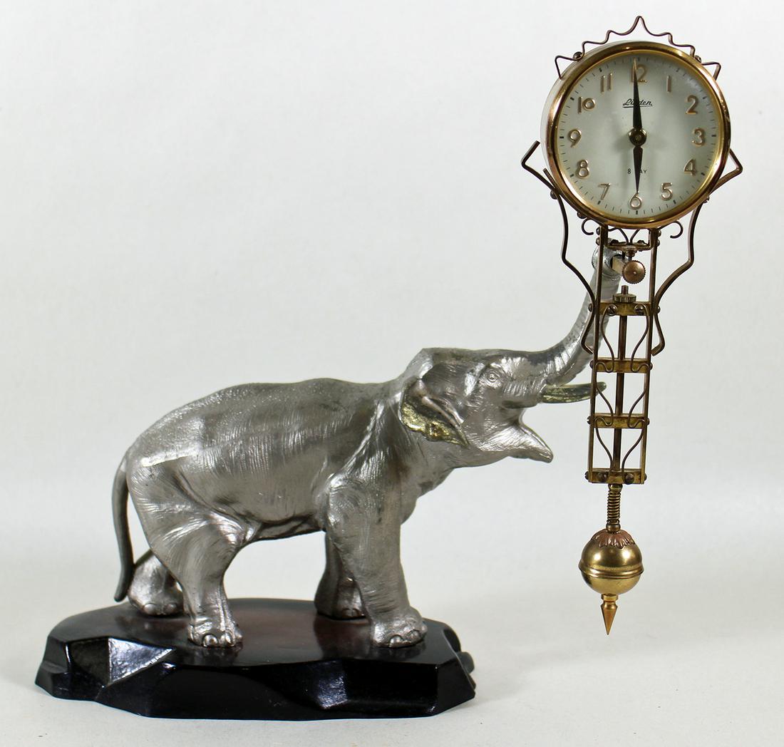LINDEN ELEPHANT SWING CLOCK (1 of 3)
