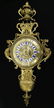 F. MARTI FRENCH BRASS WALL CLOCK
