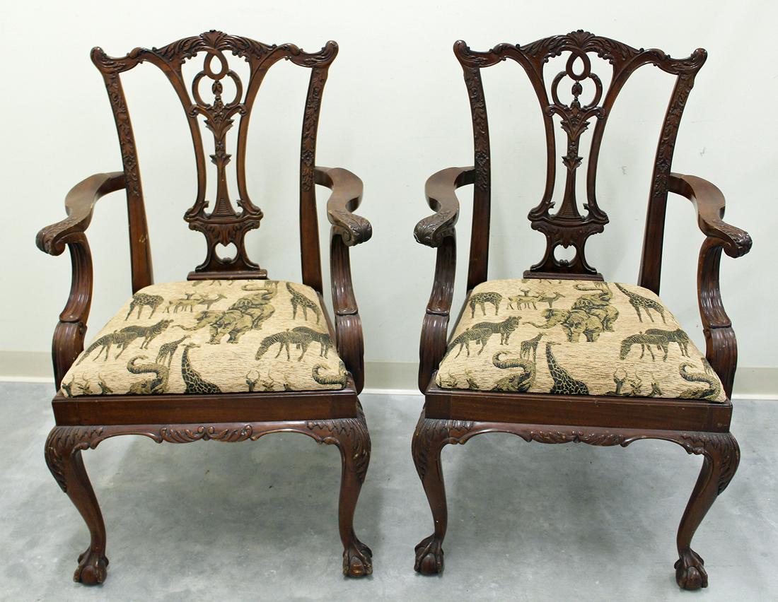 (2) MAITLAND SMITH CHIPPENDALE STYLE CHAIRS (1 of 3)