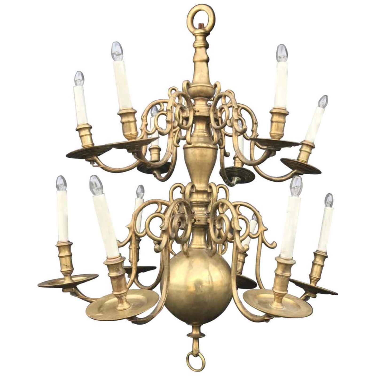 Large Solid Brass Chandelier Large Solid Brass Chandelier