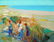 NICOLA SIMBARI "FIGURES BY THE SEA" PAINTING