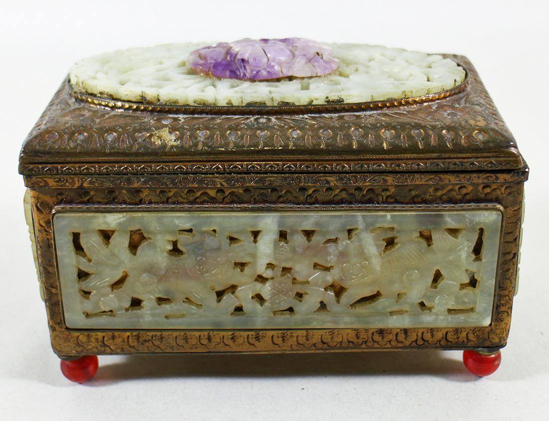 CHINESE JADE MOUNTED BOX (1 of 5)