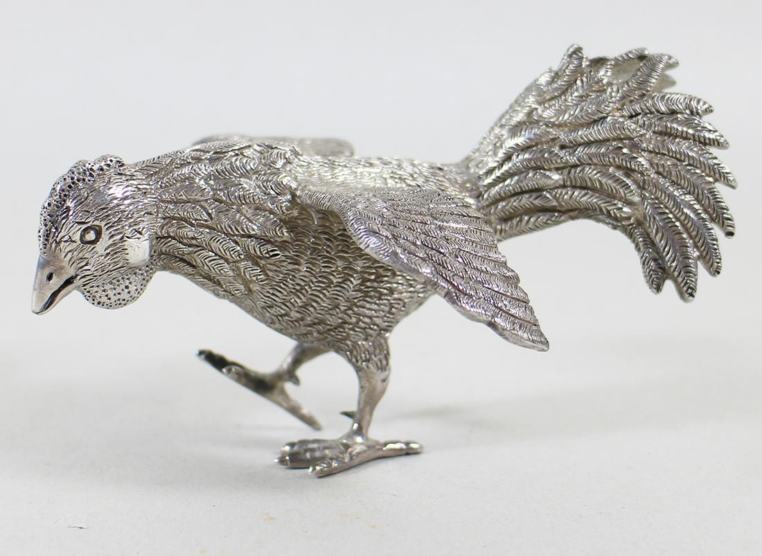 STERLING SILVER FIGHTING COCK ROOSTER (1 of 4)