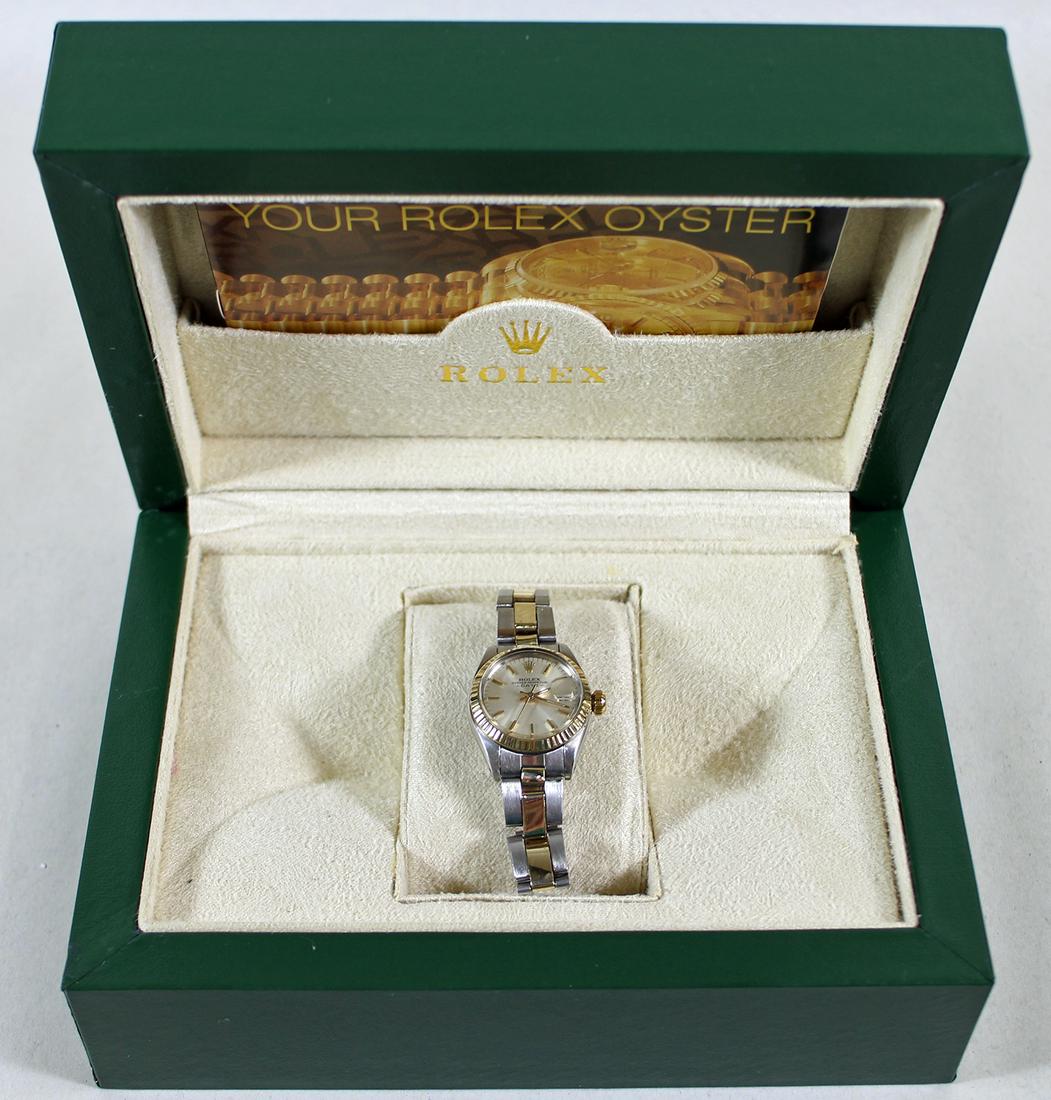 LADIES 14K & STAINLESS ROLEX WATCH WITH BOX (1 of 4)