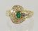 18K EMERALD & DIAMOND RING