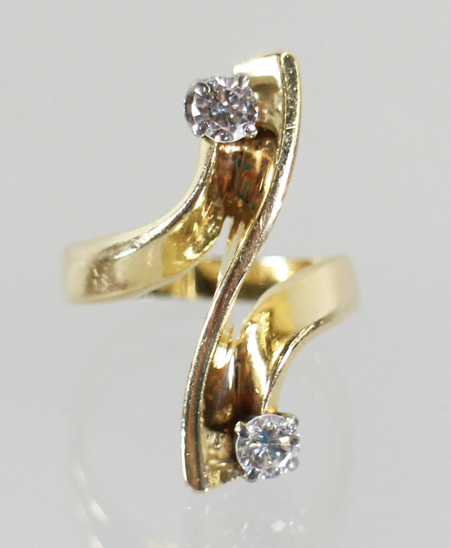 14K MODERNISTIC DIAMOND RING (1 of 3)