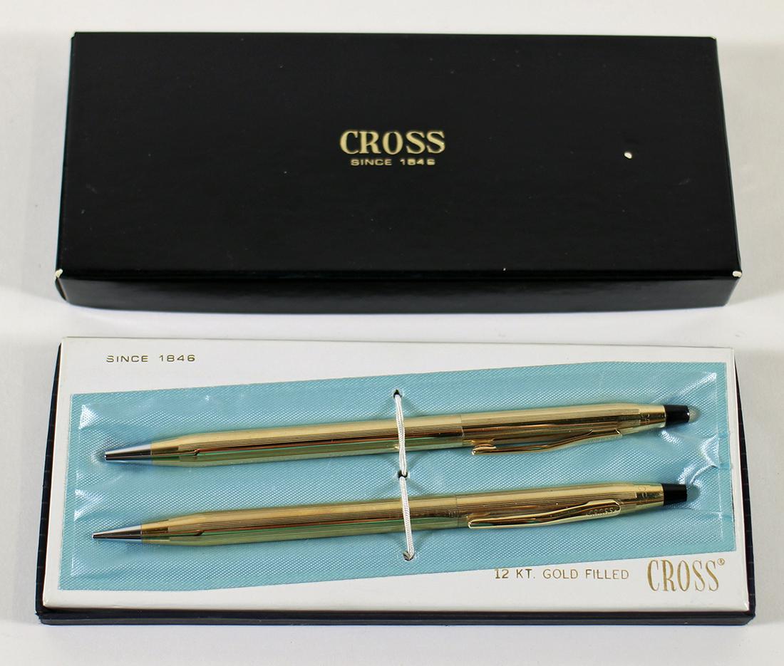GOLD FILLED CROSS PEN & PENCIL SET (1 of 4)