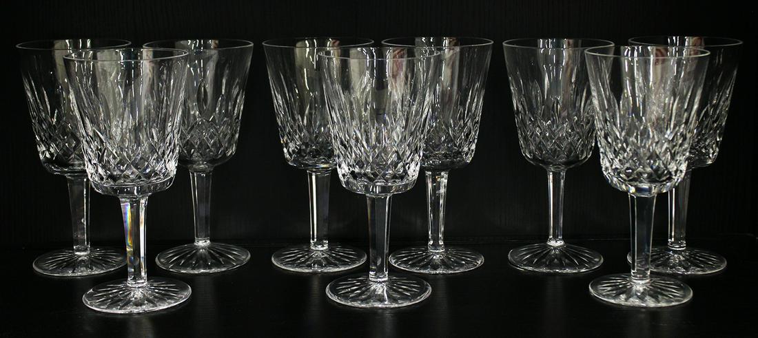 (9) WATERFORD CRYSTAL LISMORE WATER GLASSES (1 of 1)