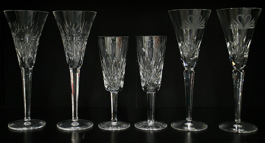 WATERFORD CRYSTAL TOASTING FLUTES (1 of 1)