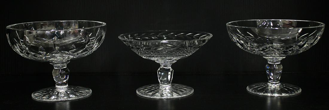 (3) WATERFORD CRYSTAL COMPOTES (1 of 2)
