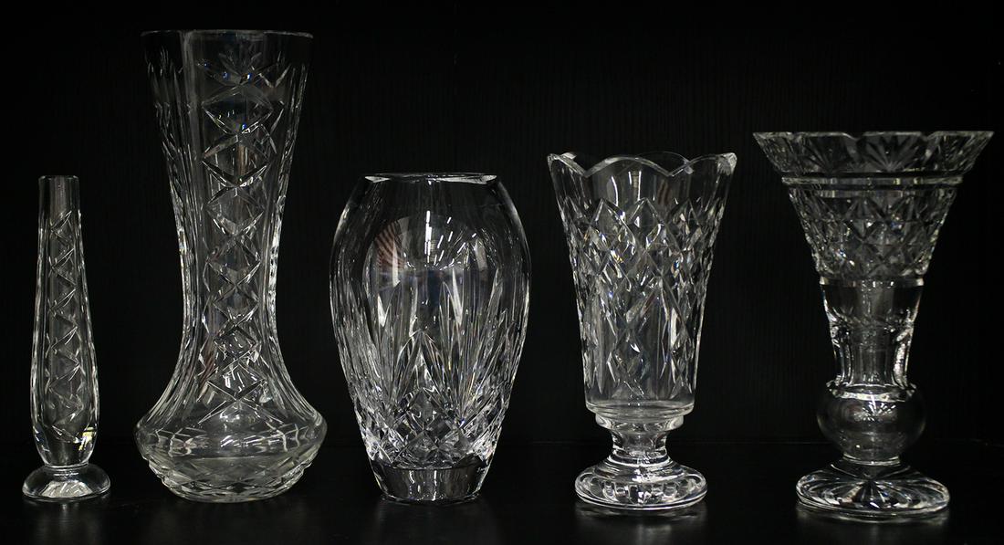(5) WATERFORD CRYSTAL VASES (1 of 4)