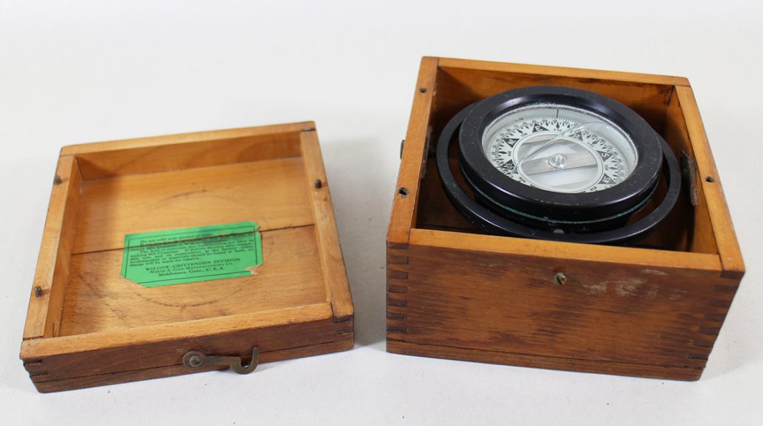 WILCOX CRITTENDEN MFG NAUTICAL SHIP COMPASS (1 of 3)