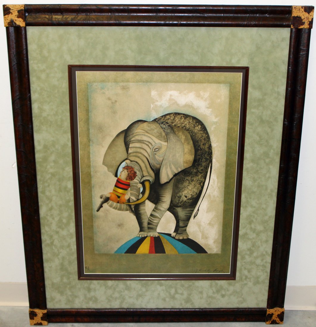 GRACIELA BOULANGER ELEPHANT & CHILD LITHOGRAPH (1 of 4)