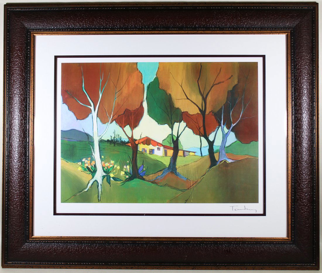 ITZCHAK TARKAY JAMESTOWN COTTAGE LITHOGRAPH (1 of 2)