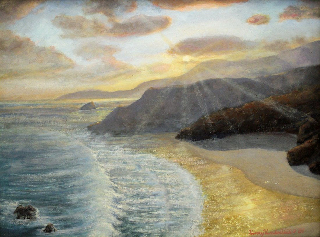 HENRY VANDER VELDE MORNING COAST PAINTING (1 of 6)