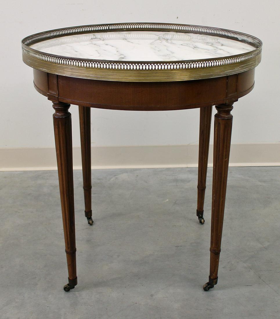 ROUND MARBLE TOP TABLE (1 of 2)