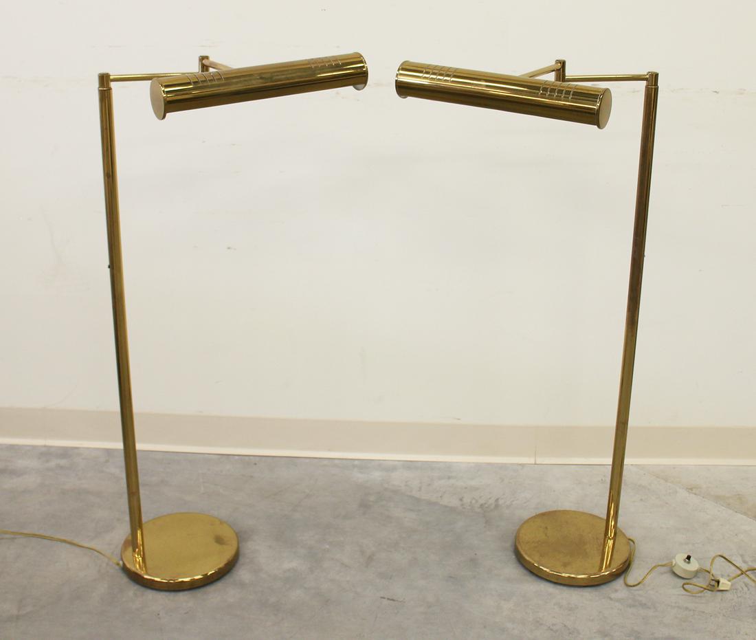 (2) NESSEN BRASS FLOOR LAMPS (1 of 2)