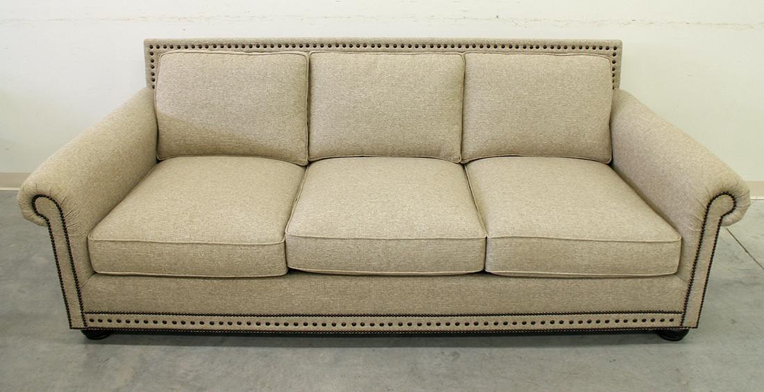 BERNHARDT STUDDED UPHOLSTERED SOFA (1 of 4)