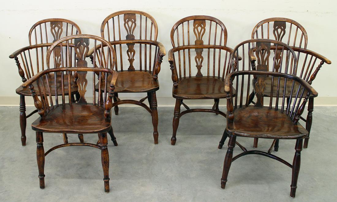 (6) EARLY 19TH CENTURY DOUBLE BACK WINDSOR CHAIRS (1 of 4)