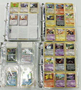 POKEMON CARD COLLECTION: Four albums full of assorted Pokemon cards.