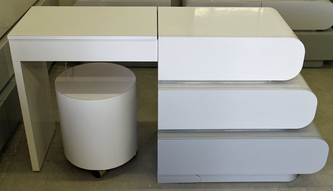 RETRO 80'S ART DECO STYLE VANITY & STOOL (1 of 3)
