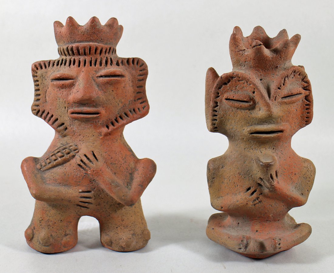 (2) COLOMBIAN POTTERY FIGURES (1 of 4)