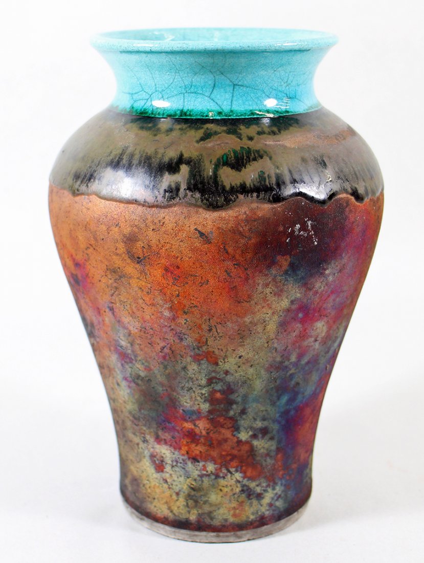 SIGNED COPPERTONE VASE (1 of 2)