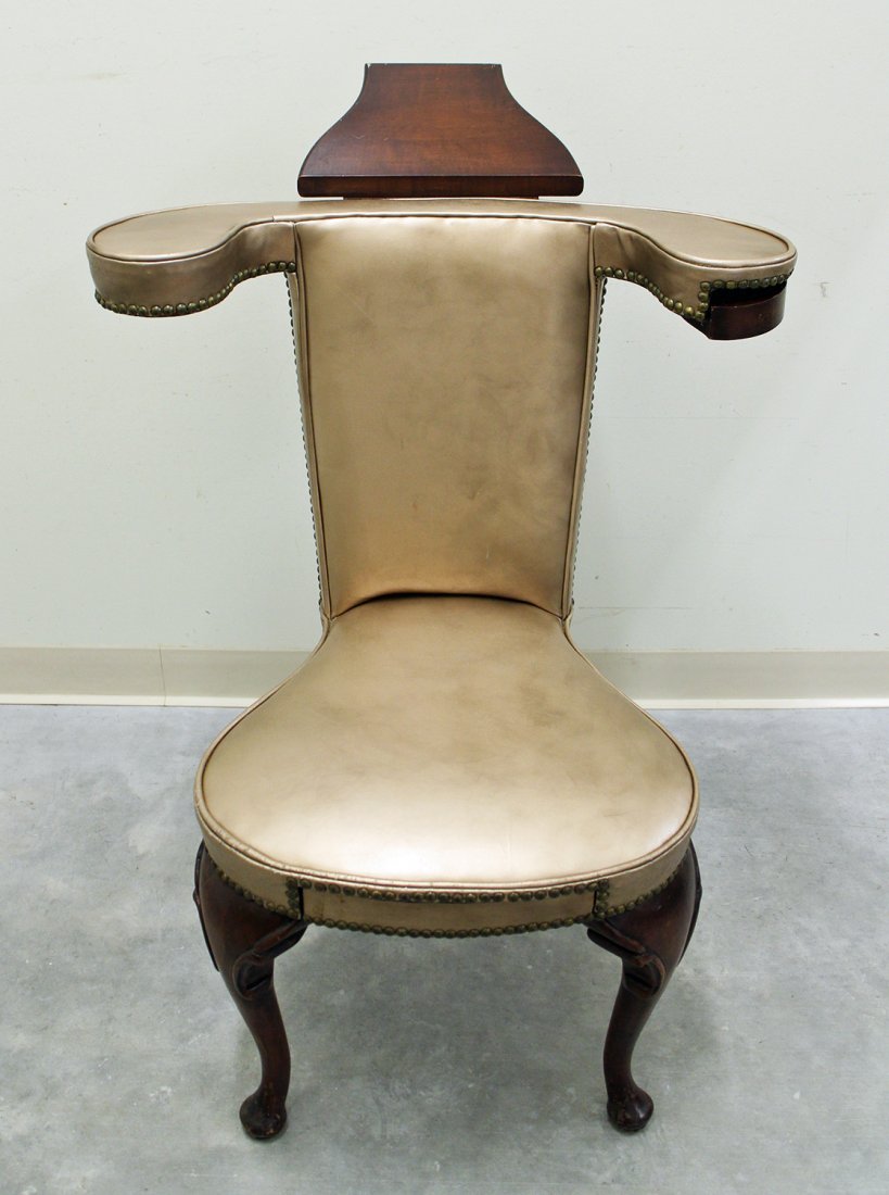 GEORGE III STYLE LIBRARY READING CHAIR (1 of 6)