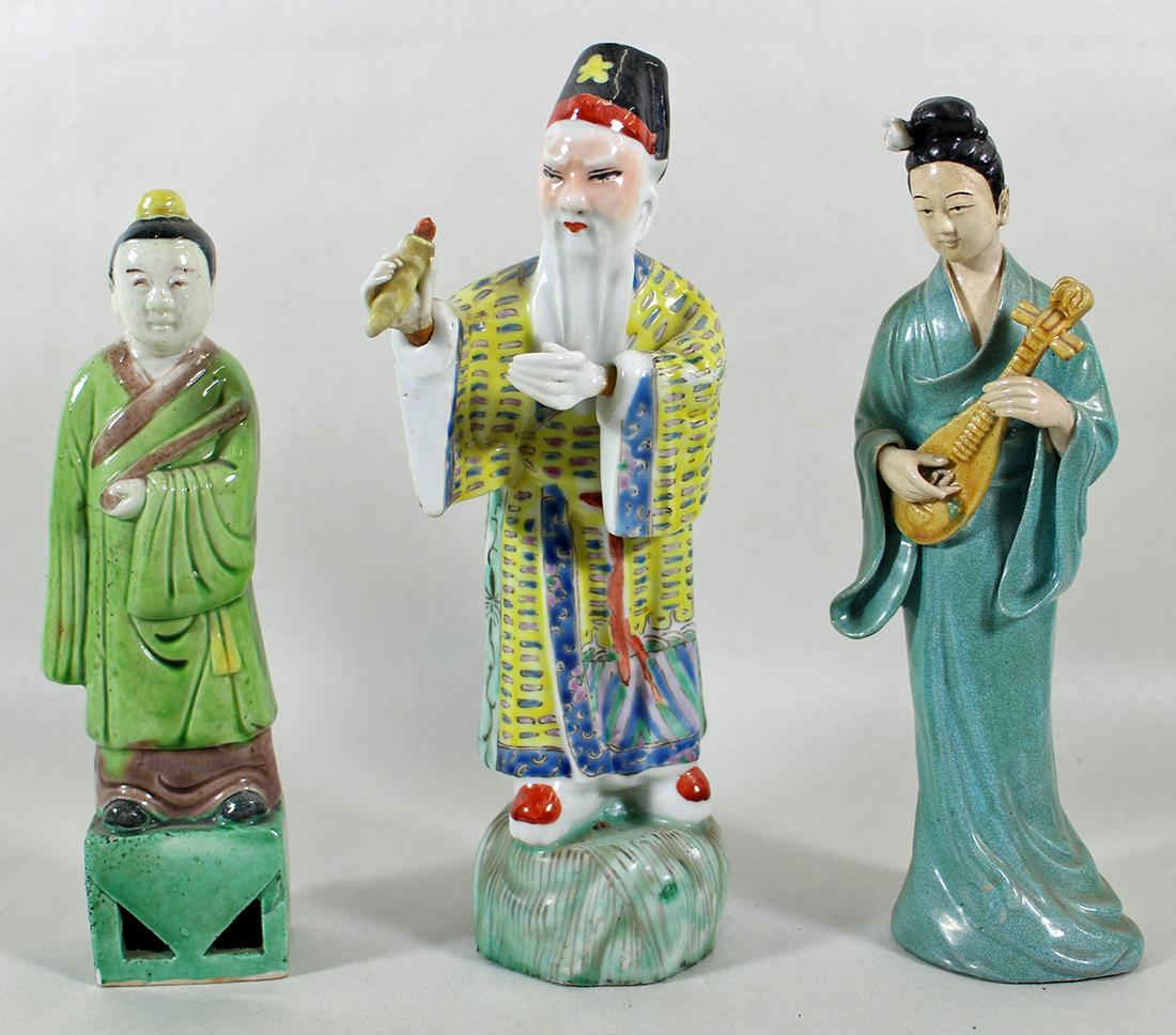 (3) CHINESE PORCELAIN FIGURINES (1 of 4)
