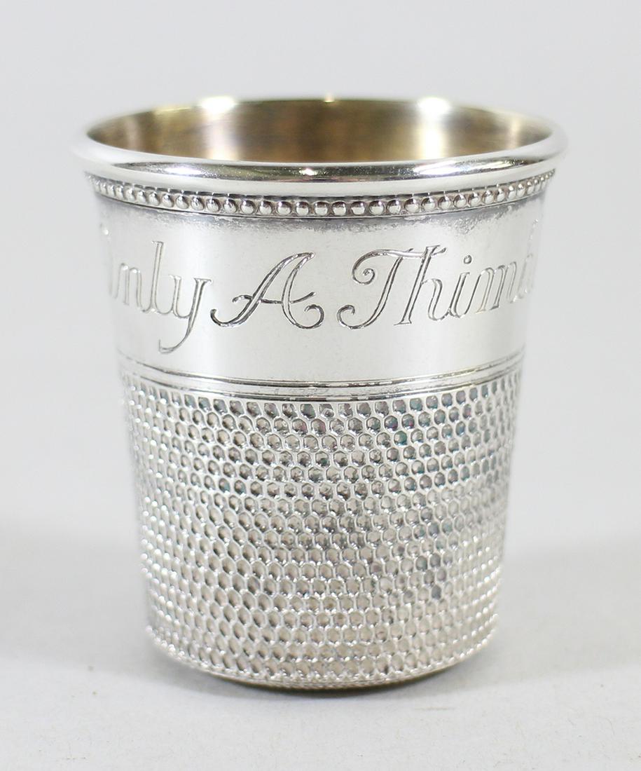 STERLING ONLY A THIMBLE FULL SHOT GLASS (1 of 3)